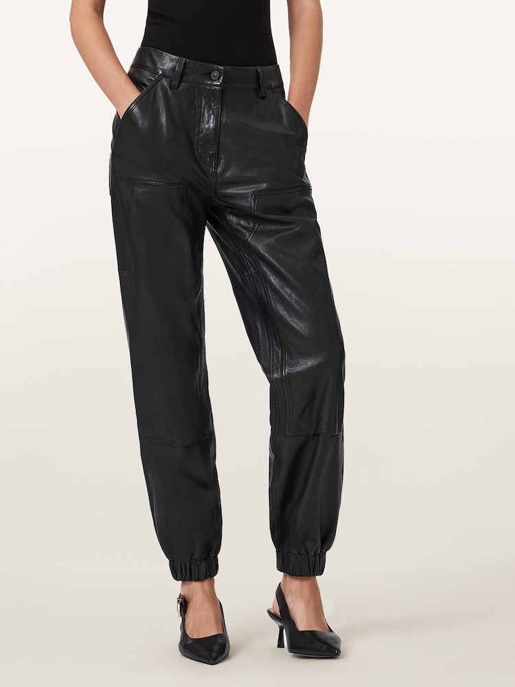 AllSaints Black El Carpenter Trousers - Image 2 of 7