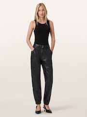 AllSaints Black El Carpenter Trousers - Image 3 of 7