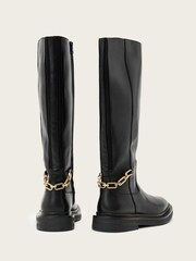 AllSaints Black Escher Chain Rider Boots - Image 2 of 4