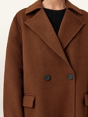 AllSaints Brown Sellma Coat - Image 2 of 8