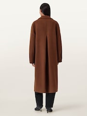 AllSaints Brown Sellma Coat - Image 4 of 8