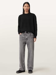 AllSaints Black Marko Crew Jumper - Image 2 of 8