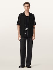 AllSaints Black Sylvan Short Sleeves Shirt - Image 5 of 7