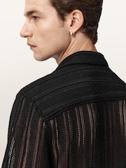 AllSaints Black Sylvan Short Sleeves Shirt - Image 6 of 7