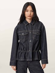 AllSaints Denby Peplum Trucker Blouse - Slika 1 iz 6
