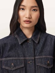 AllSaints Denby Peplum Trucker Blouse - Slika 3 iz 6