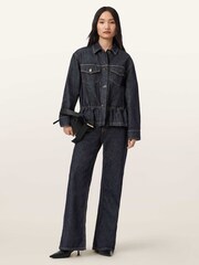 AllSaints Denby Peplum Trucker Blouse - Slika 5 iz 6