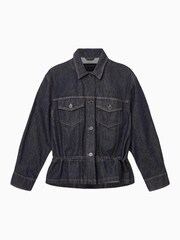 AllSaints Denby Peplum Trucker Blouse - Slika 6 iz 6