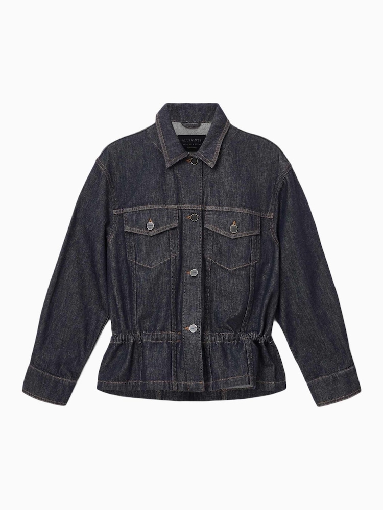 AllSaints Denby Peplum Trucker Blouse - Slika 6 iz 6