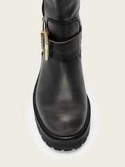 AllSaints Brown Tay Biker Boots - Image 2 of 4