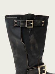 AllSaints Brown Tay Biker Boots - Image 3 of 4