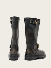 AllSaints Brown Tay Biker Boots - Image 4 of 4