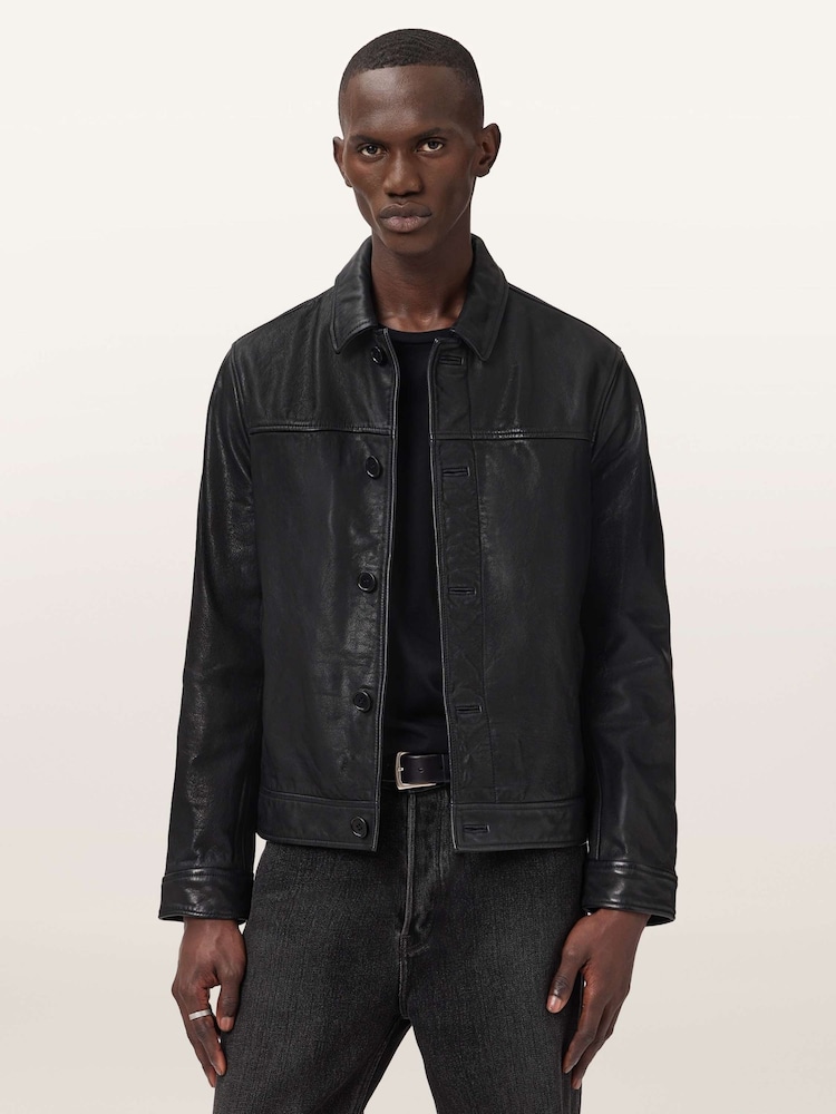 AllSaints Black Nates Jacket - Image 1 of 6