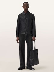 AllSaints Black Nates Jacket - Image 3 of 6