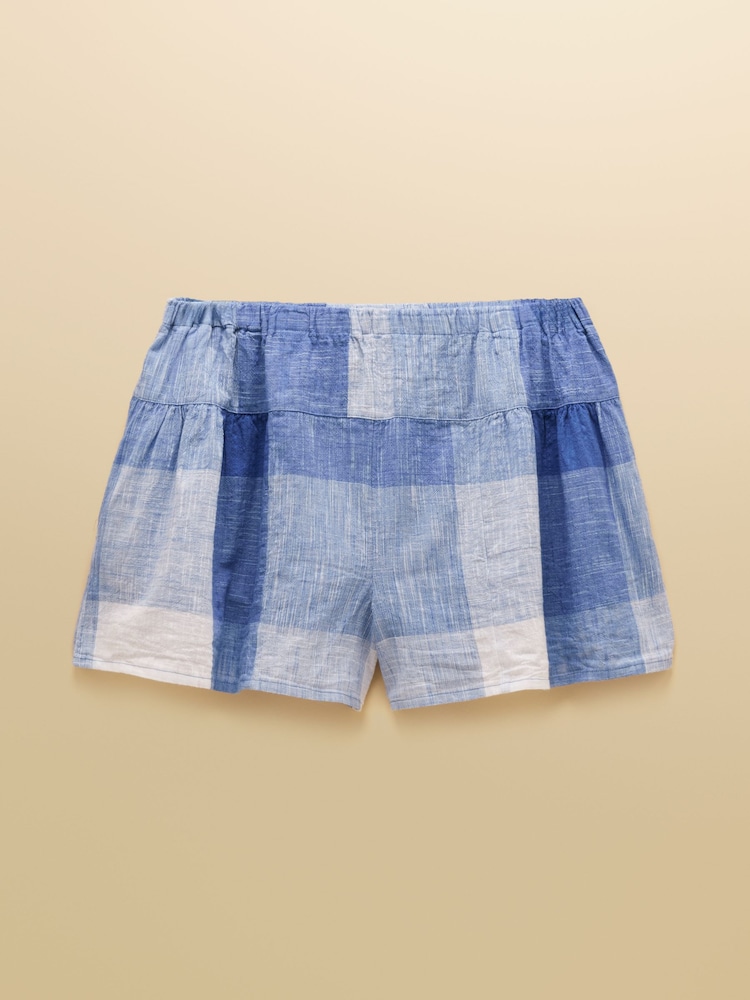 Joules Eva Blue Check Pull On Cotton Short - Image 8 of 8 Joules Eva Blue Check Pull On Cotton Short - Image 8 of 8