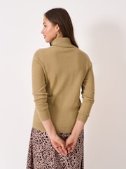 Crew Clothing Brown Merino Wool Libby Roll Neck Jumper - Image 2 of 5