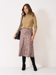 Crew Clothing Brown Merino Wool Libby Roll Neck Jumper - Image 3 of 5