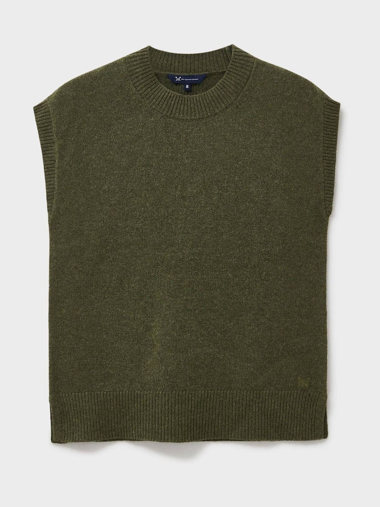 Crew Clothing Green Harmony Crew Neck Knitted Vest - Image 5 of 5