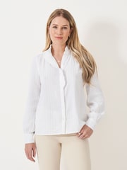 Crew Clothing White Harmony Frill Bouse - Image 1 of 5