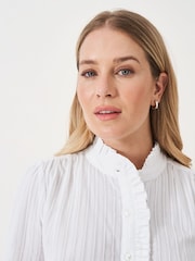 Crew Clothing White Harmony Frill Bouse - Image 4 of 5