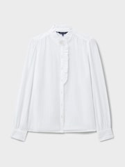 Crew Clothing White Harmony Frill Bouse - Image 5 of 5
