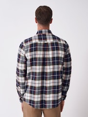 Crew Clothing Red Classic Fit Multi Check Flannel Shirt - Image 2 of 5