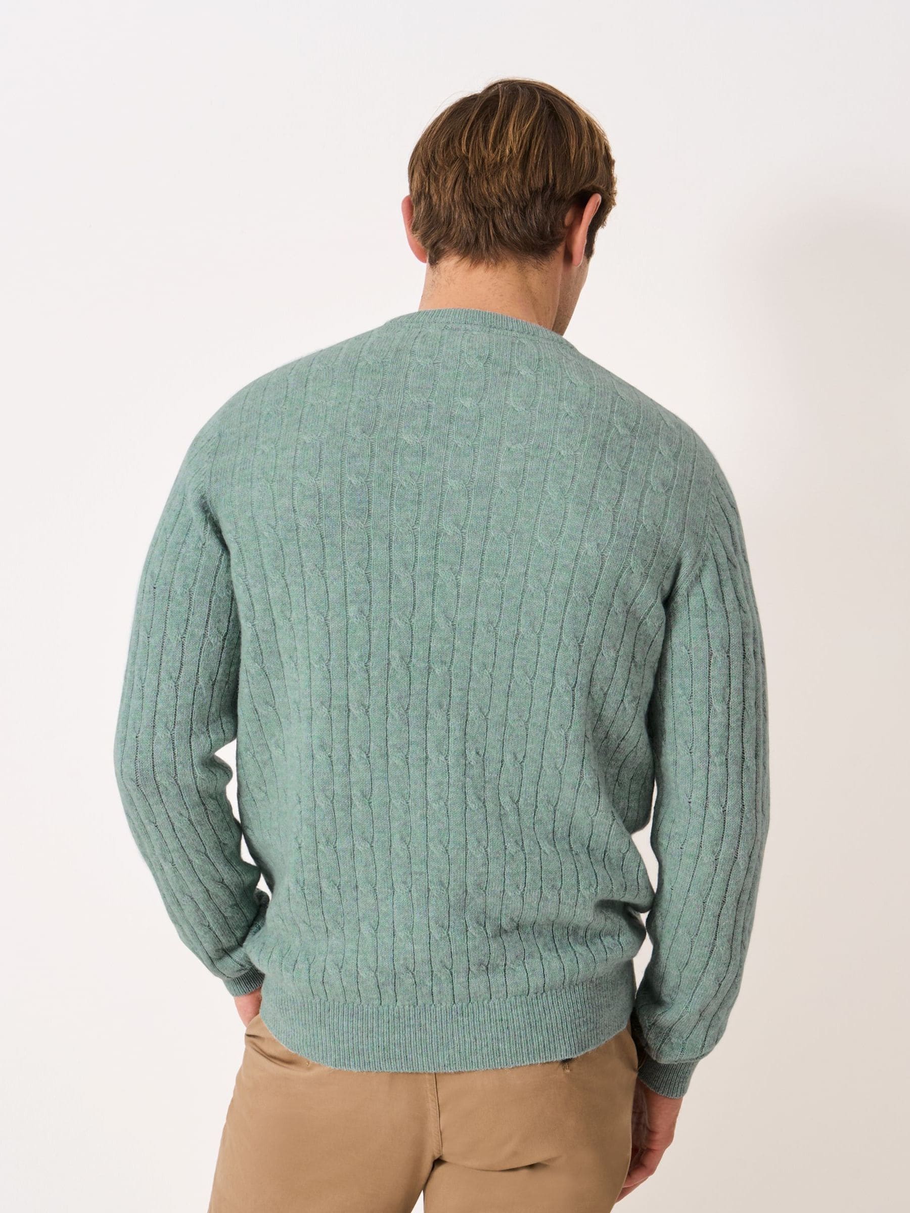 Buy Crew Clothing Blue Cable Crew Neck Jumper from Next Oman