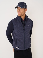 Crew Clothing Blue Space Dye Gilet - Image 1 of 5