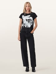 AllSaints Black Lena Anna T-Shirt - Image 5 of 7