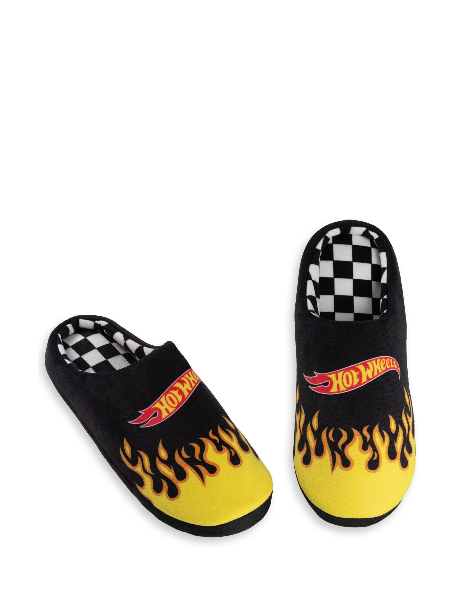 Vanilla Underground Men's Black Hot Wheels Mule Slippers - Image 1
