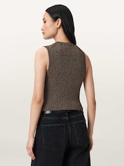 AllSaints Cruz Shine Waistcoat - Imagem 3 de 6