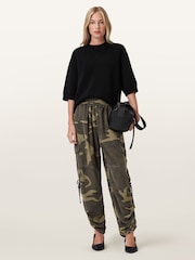 AllSaints Green Kaye Tencel™ Trousers - Image 3 of 7