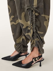 AllSaints Green Kaye Tencel™ Trousers - Image 5 of 7