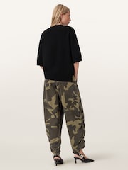AllSaints Green Kaye Tencel™ Trousers - Image 6 of 7