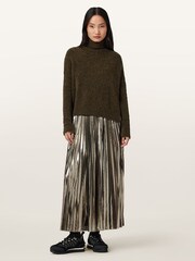 AllSaints Brown Spark Dress - Image 1 of 8