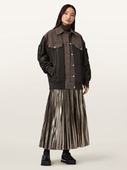 AllSaints Brown Spark Dress - Image 5 of 8
