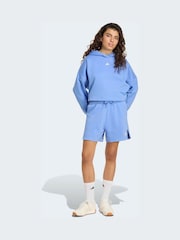 Blau - adidas 3-Stripe Studio Fleece Hoodie - Bild 3 von 6
