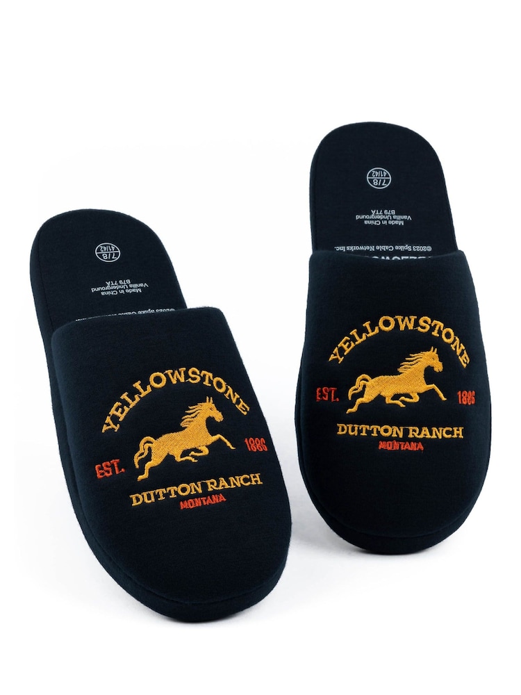 Vanilla Underground Blue Yellowstone Mule Slippers - Image 1 of 6 Vanilla Underground Blue Yellowstone Mule Slippers - Image 1 of 6