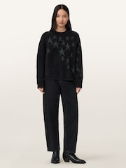 AllSaints Green Cosmos Jumper - Image 4 of 6
