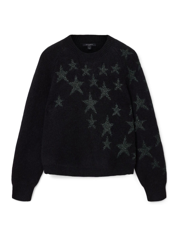AllSaints Green Cosmos Jumper - Image 6 of 6