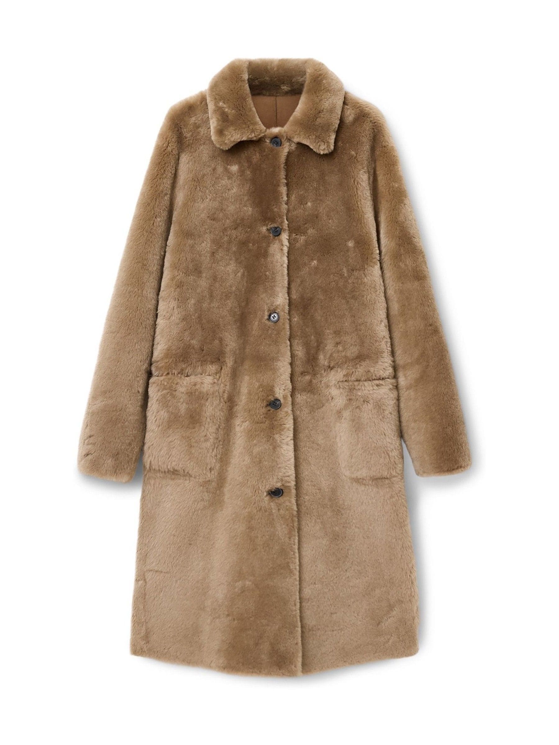Buy AllSaints Brown Serra Reversible Shearling Coat from Next USA
