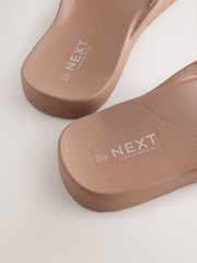 Taupe Extra Wide Fit Flexi Comfort Flip Flops - Image 9 of 10