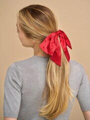 Kitsch Satin Rhinestone Bow Scrunchie - Image 5 of 5
