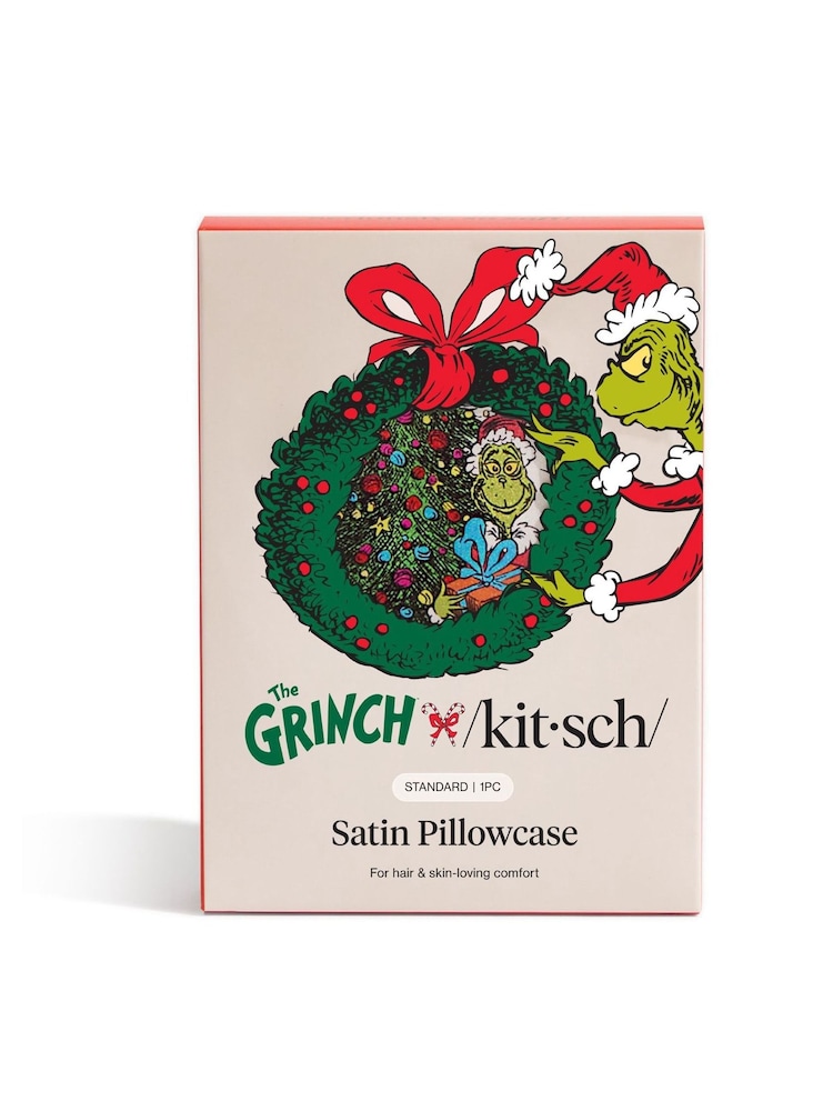 Kitsch The Grinch x Kitsch Standard Satin Pillowcase - Whoville - Image 2 of 5
