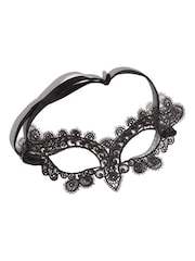 Kitsch Lace Headband and Mask Set Black Cat - Image 2 of 5