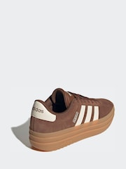 adidas Brown/Cream VL Court Bold Trainers - Image 4 of 8