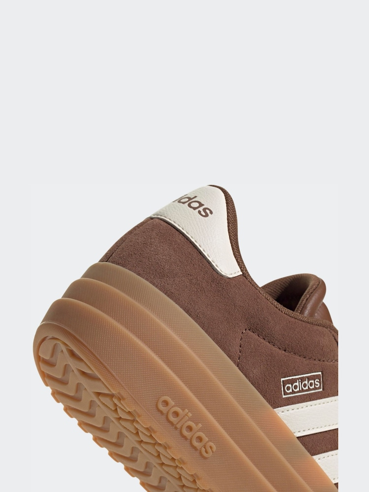 adidas Brown/Cream VL Court Bold Trainers - Image 8 of 8