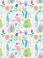 Hoopla Walls Sky Mix Bug Garden A4 Wallpaper Sample - Image 1 of 1