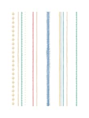 Hoopla Walls Royal Mix Stripey A4 Wallpaper Sample - Image 1 of 1