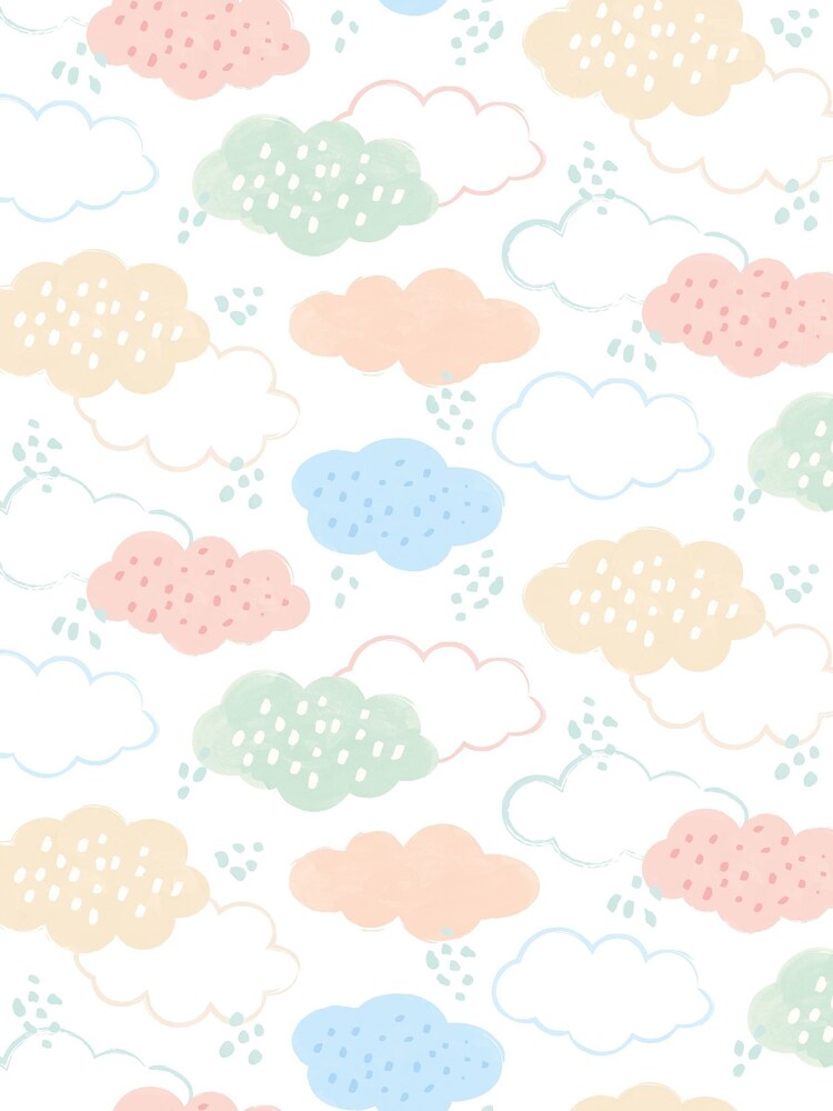 Hoopla Walls Pastel Riot Fluffy Clouds A4 Wallpaper Sample - Image 1 of 1